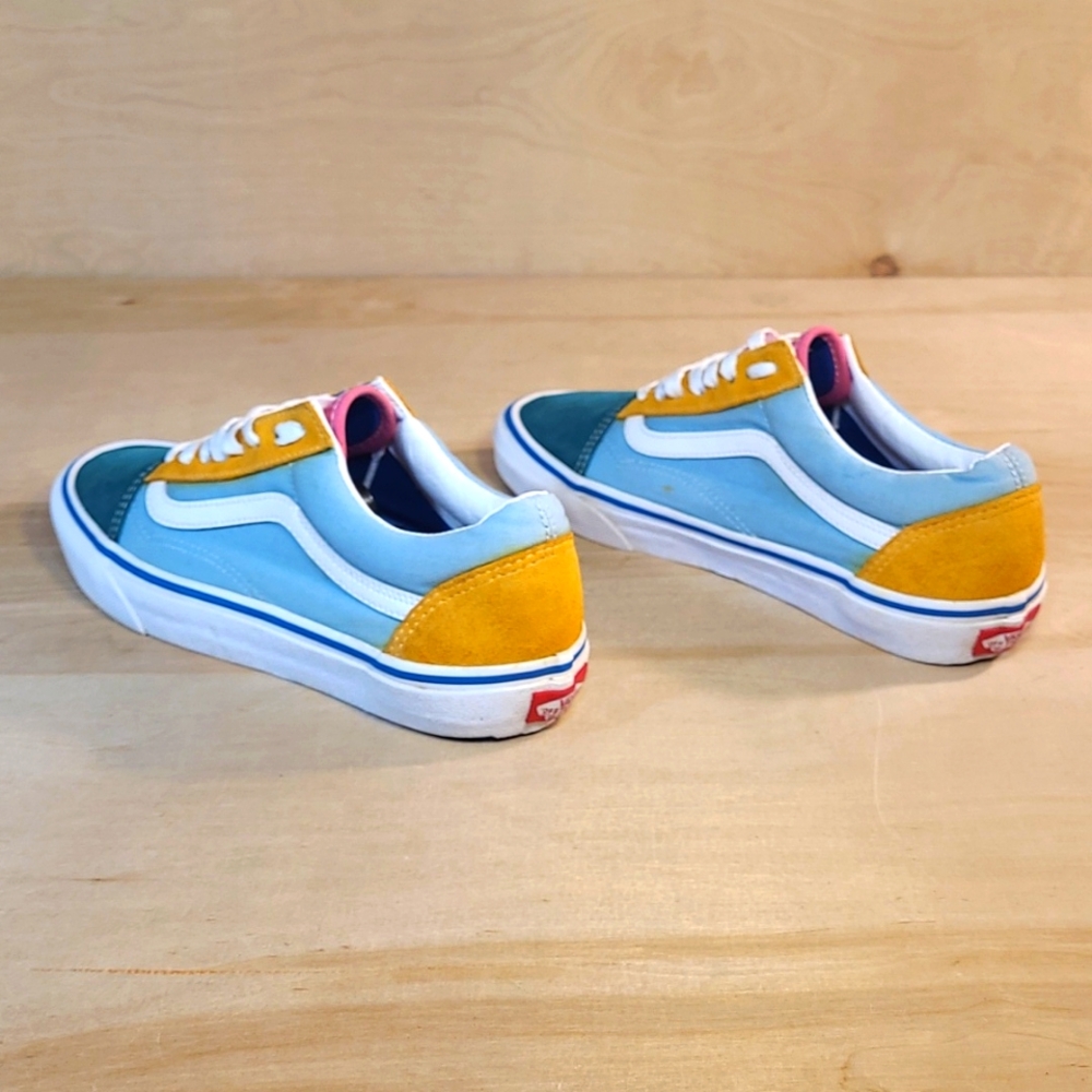 Vans Old Skool Color Block Canvas/Suede Multicolored Unisex Athletic Shoes - Picture 6 of 10